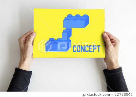 Building blocks structure design graphic 32738045