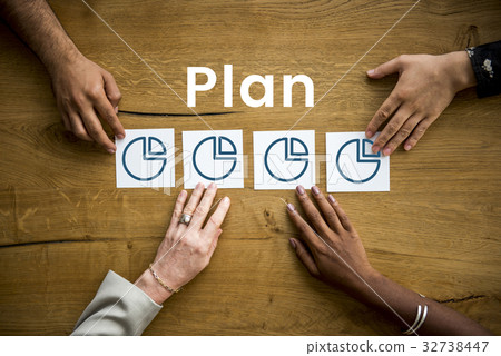 Pie Chart Strategy Perfomance Concept 32738447