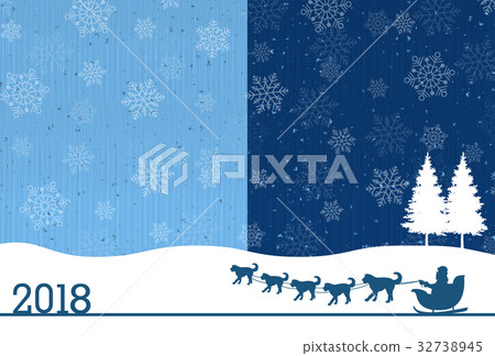 戌 New year's cards snow background 戌 New year's cards snow background 32738945