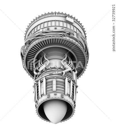 Gray shading image of turbofan engine Gray shading image of turbofan engine 32739921