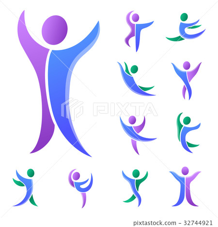 Silhouette abstract people performance character 32744921