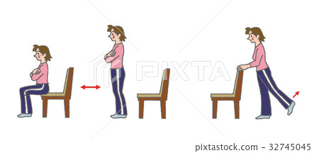 Exercising with a chair 32745045