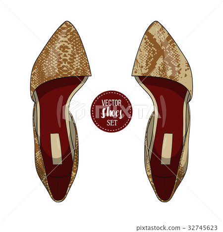 Fashionvector color womens shoes. Fashionvector color womens shoes. 32745623