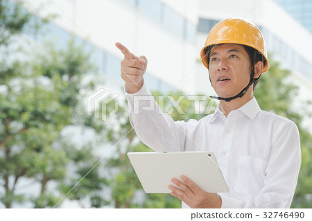 Pointing finger check business man Pointing finger check business man 32746490