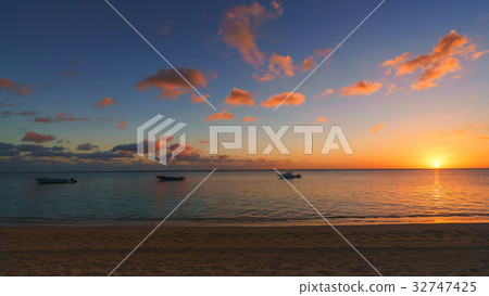 Fishing boat at sunset time Fishing boat at sunset time 32747425