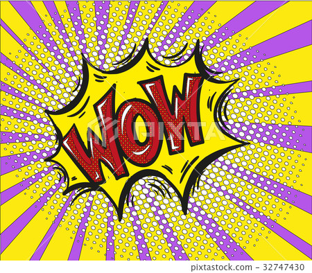 wow comic text art cartoon design style retro wow comic text art cartoon design style retro 32747430
