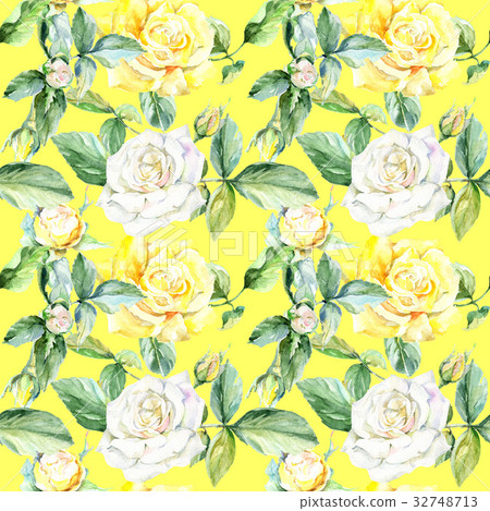 Wildflower rose flower pattern in a watercolor 32748713