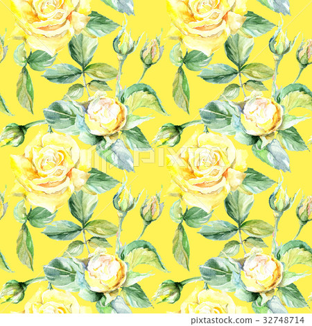Wildflower rose flower pattern in a watercolor 32748714