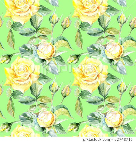 Wildflower rose flower pattern in a watercolor 32748715