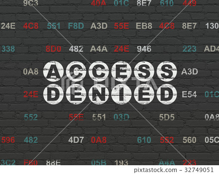 Privacy concept: Access Denied on wall background 32749051