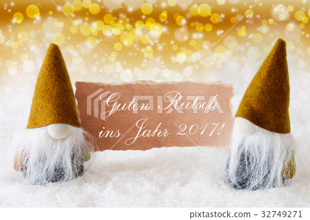 Golden Gnomes, Guter Rutsch Means New Year 2017 32749271