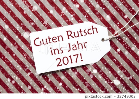 Label On Red Paper, Rutsch 2017 Means New Year 32749302