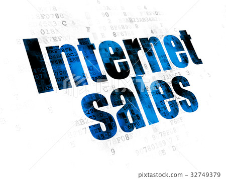 Advertising concept: Internet Sales on Digital - Stock Illustration ...