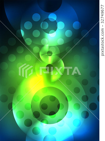 Glowing circles in the dark 32749677