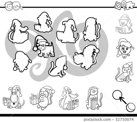 match silhouettes activity coloring page 32750074