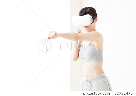 Female VR Young Female Fitness Sport Exercise 32751476