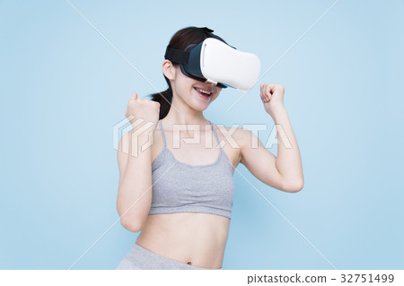 Female VR Young Female Fitness Sport Exercise 32751499