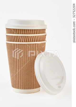 Pure kraft ripple paper cup. Pure kraft ripple paper cup. 32752204