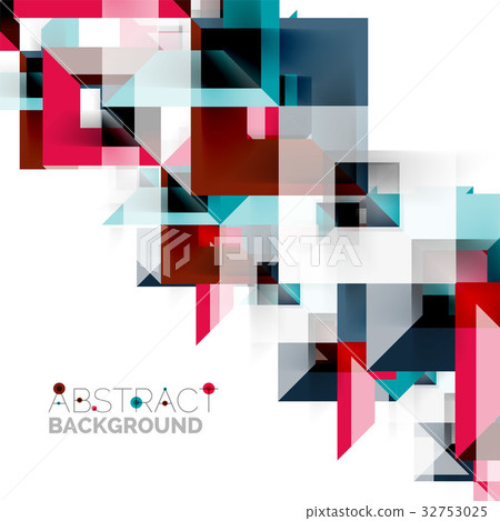 Modern square geometric pattern design on white Modern square geometric pattern design on white 32753025