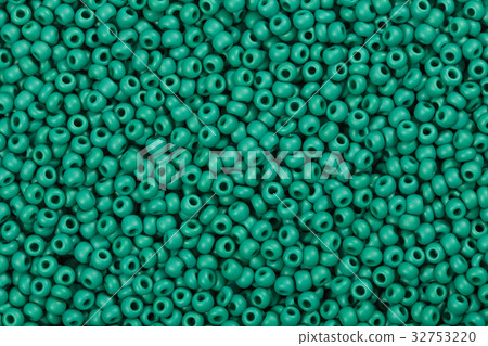Background of shiny green glass beads. Background of shiny green glass beads. 32753220