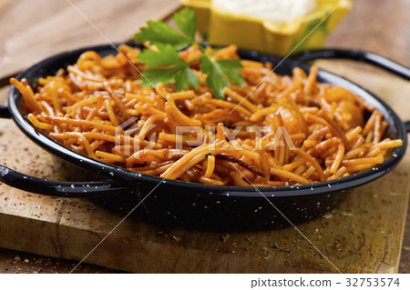 spanish fideua and aioli sauce spanish fideua and aioli sauce 32753574