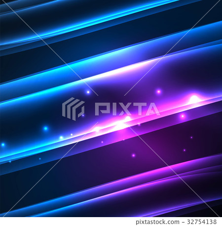 Energy lines, glowing waves in the dark, vector Energy lines, glowing waves in the dark, vector 32754138