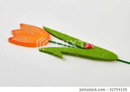 Beautiful artificial tulip isolated. Beautiful artificial tulip isolated. 32754139