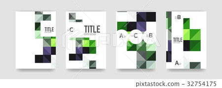 Set of brochure cover templates 32754175