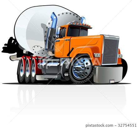 Cartoon Mixer Truck 32754551