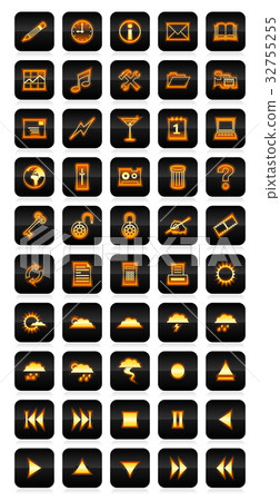 Neon icon set Neon icon set 32755255