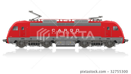 Detailed photorealistic model electric locomotive 32755300