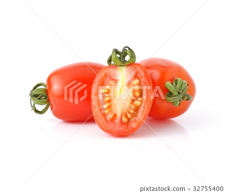 Grape or cherry tomatoes isolated on white Grape or cherry tomatoes isolated on white 32755400