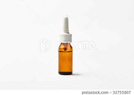 Nasal spray on white background. 32755807