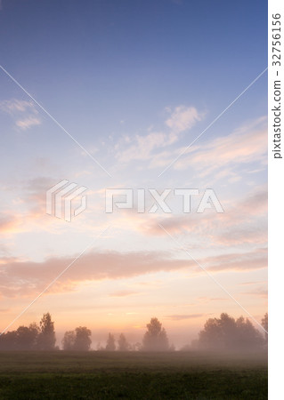 Misty meadow at dawn Misty meadow at dawn 32756156