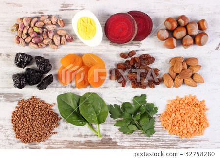 Ingredients containing iron and dietary fiber 32758280