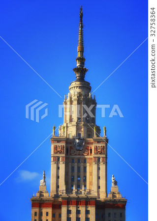 Moscow State University at sunset 32758364