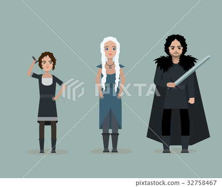 Vector cute cartoon characters of Game Of Thrones 32758467