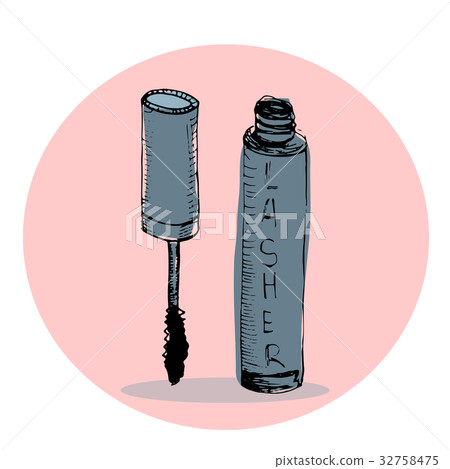 Fashion vector illustration. Mascara. Fashion vector illustration. Mascara. 32758475