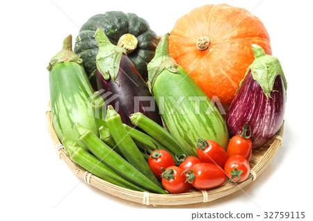 Summer vegetables tomato okra rice dumplings pumpkin 32759115