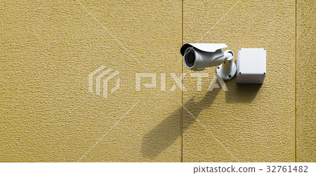 CCTV camera on the wall. CCTV camera on the wall. 32761482