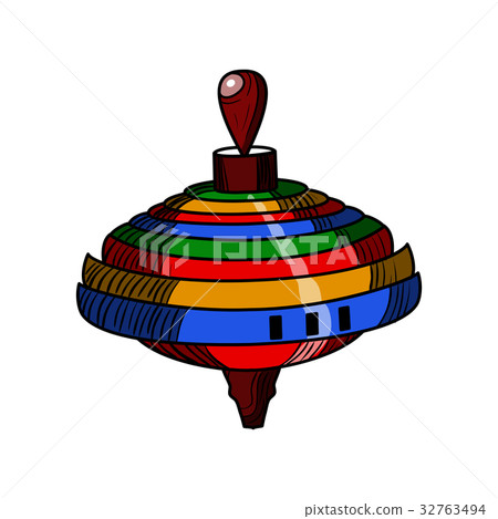 Color sketch of a whirligig Color sketch of a whirligig 32763494