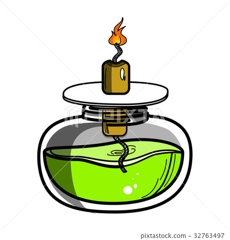 Color sketch of spirit lamp chemical burner 32763497