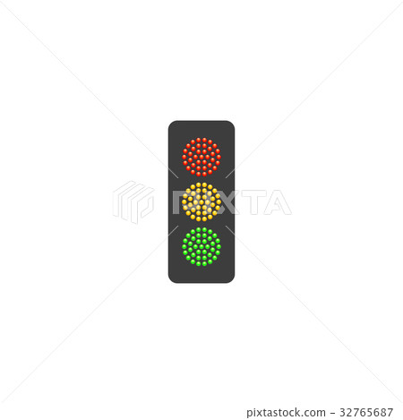 Traffic Light from red, yellow and green diodes Traffic Light from red, yellow and green diodes 32765687