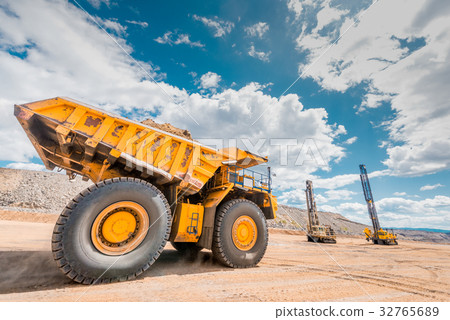 Big yellow mining truck 32765689