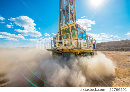 Drilling at an open pit 32766291