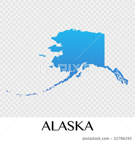 Alaska map in North America continent  32766293