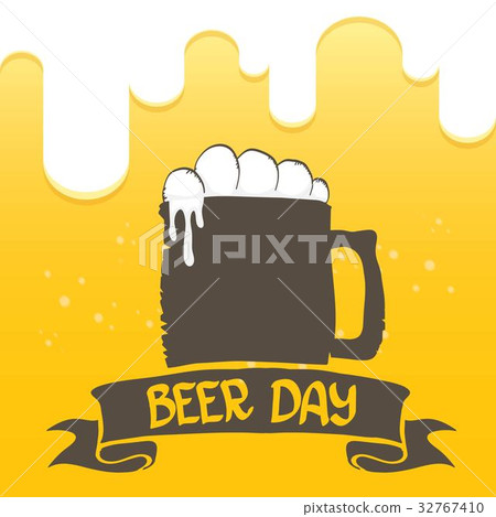 happy beer day vector graphic poster. happy beer day vector graphic poster. 32767410