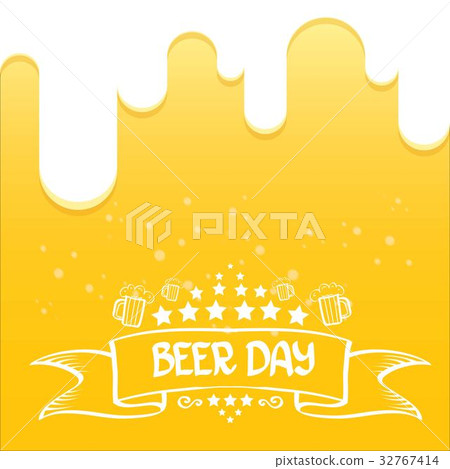 happy beer day vector graphic poster. 32767414