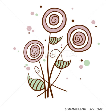 Cartoon, hand draw, flower Cartoon, hand draw, flower 32767685