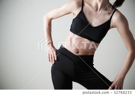 婦女飲食少婦灰色後面健身體育 32768233